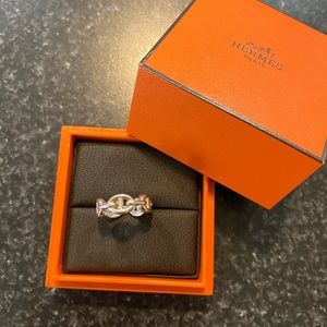 Hermès chain de Ancre enchanee ring